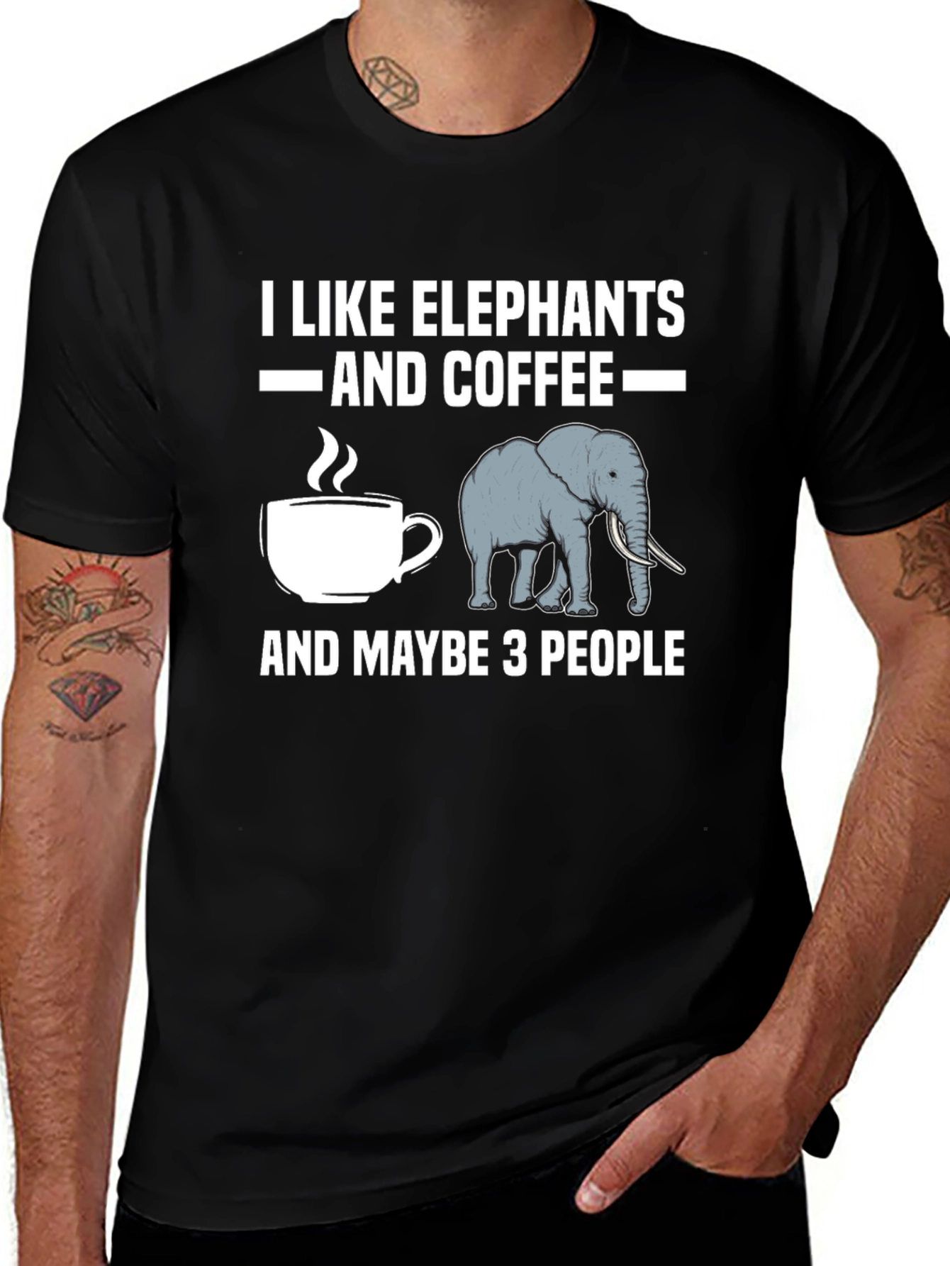 I Like Elephants and Coffee T-Shirt