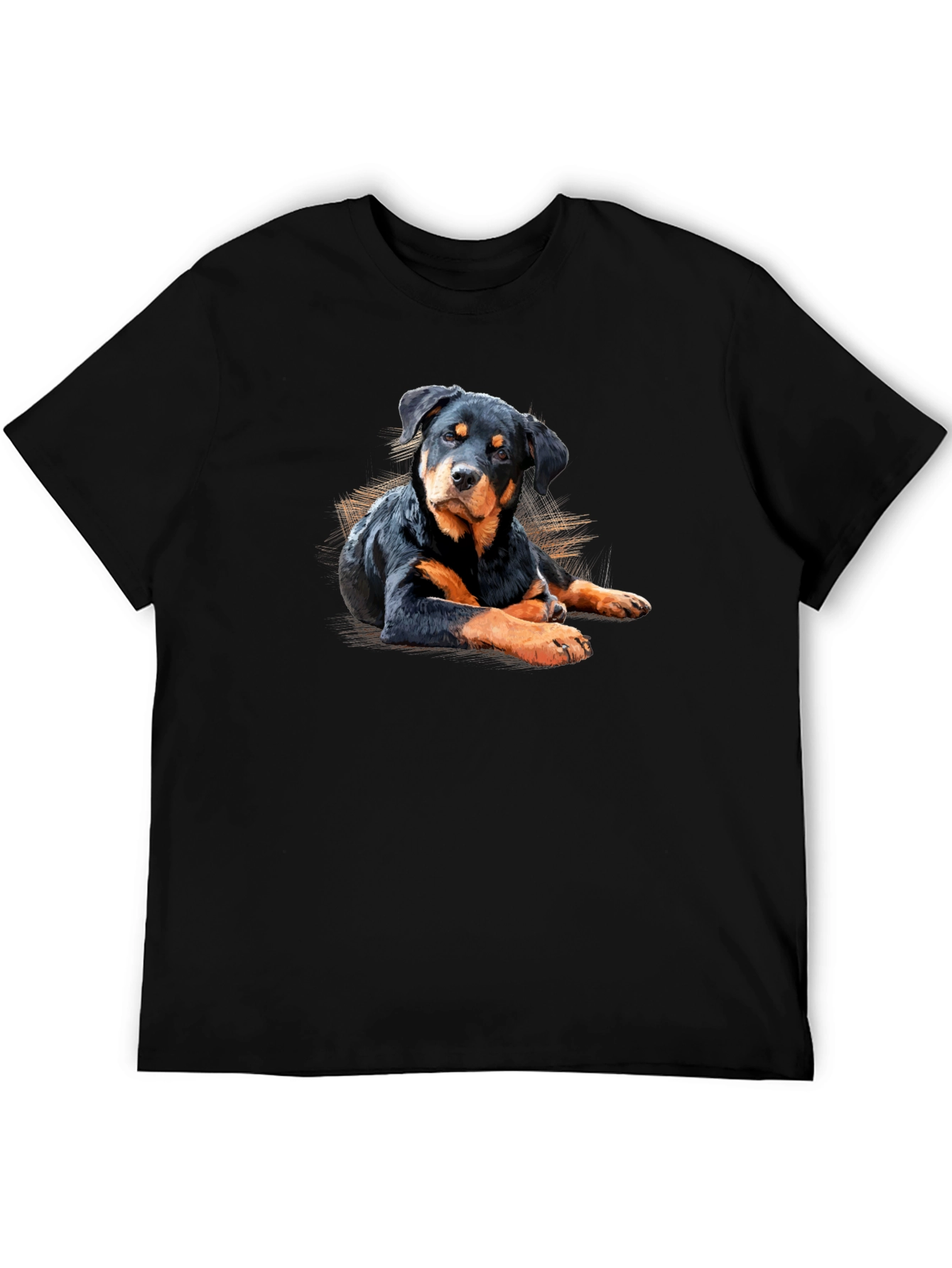 Rottweiler Dog Graphic Black T-Shirt