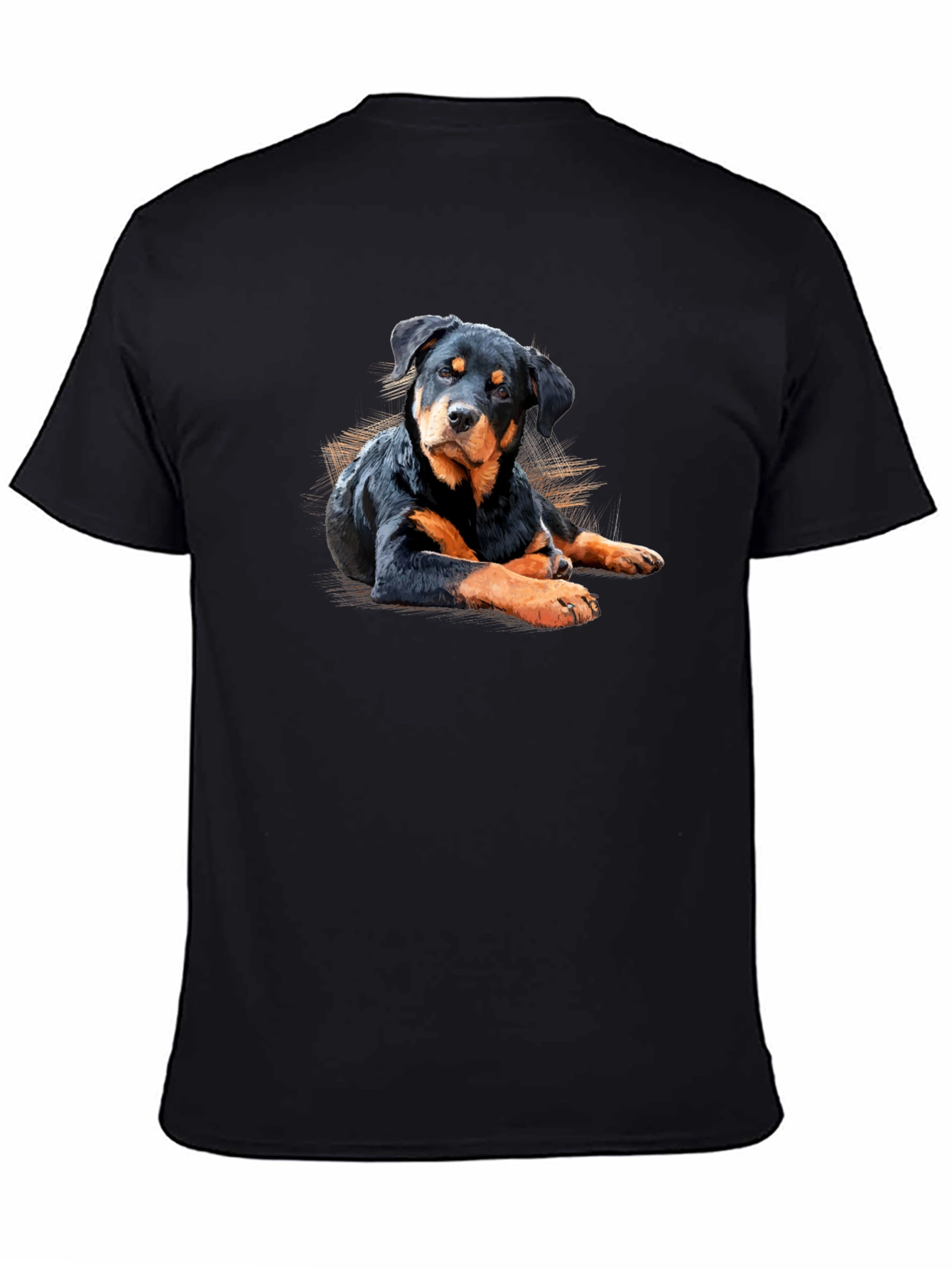 Rottweiler Dog Graphic Black T-Shirt