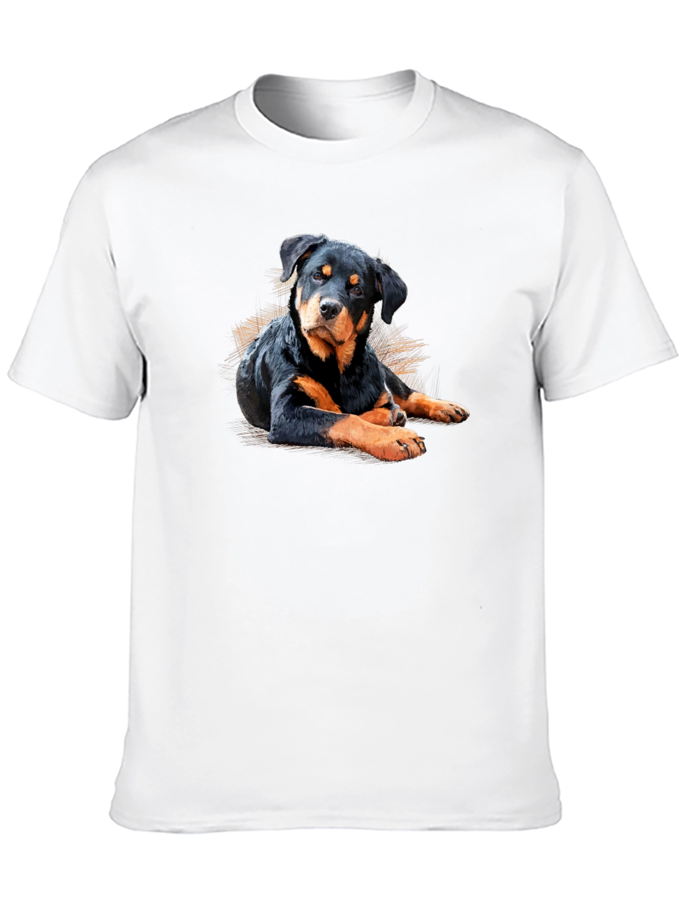 Rottweiler Dog Graphic Black T-Shirt