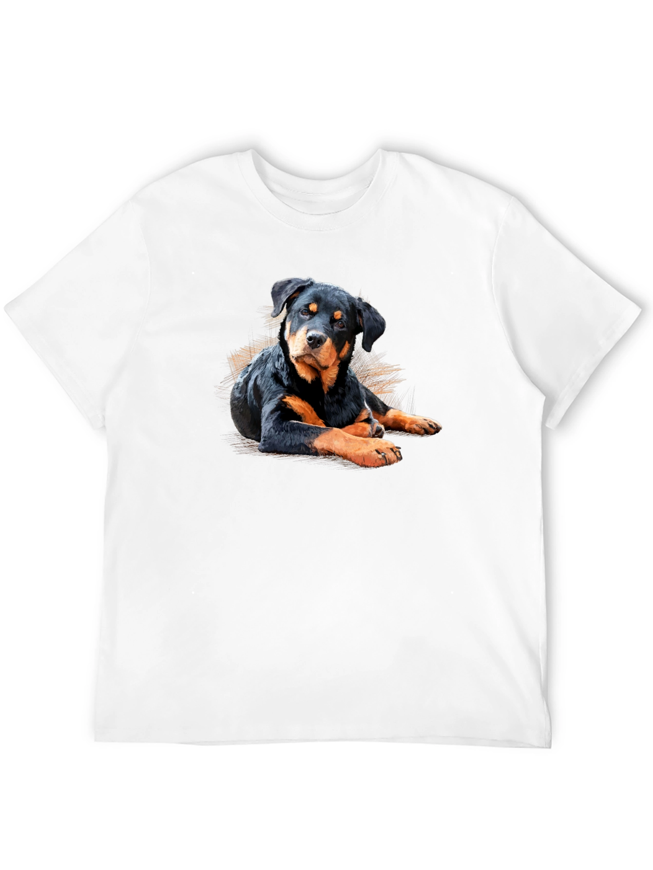 Rottweiler Dog Graphic Black T-Shirt