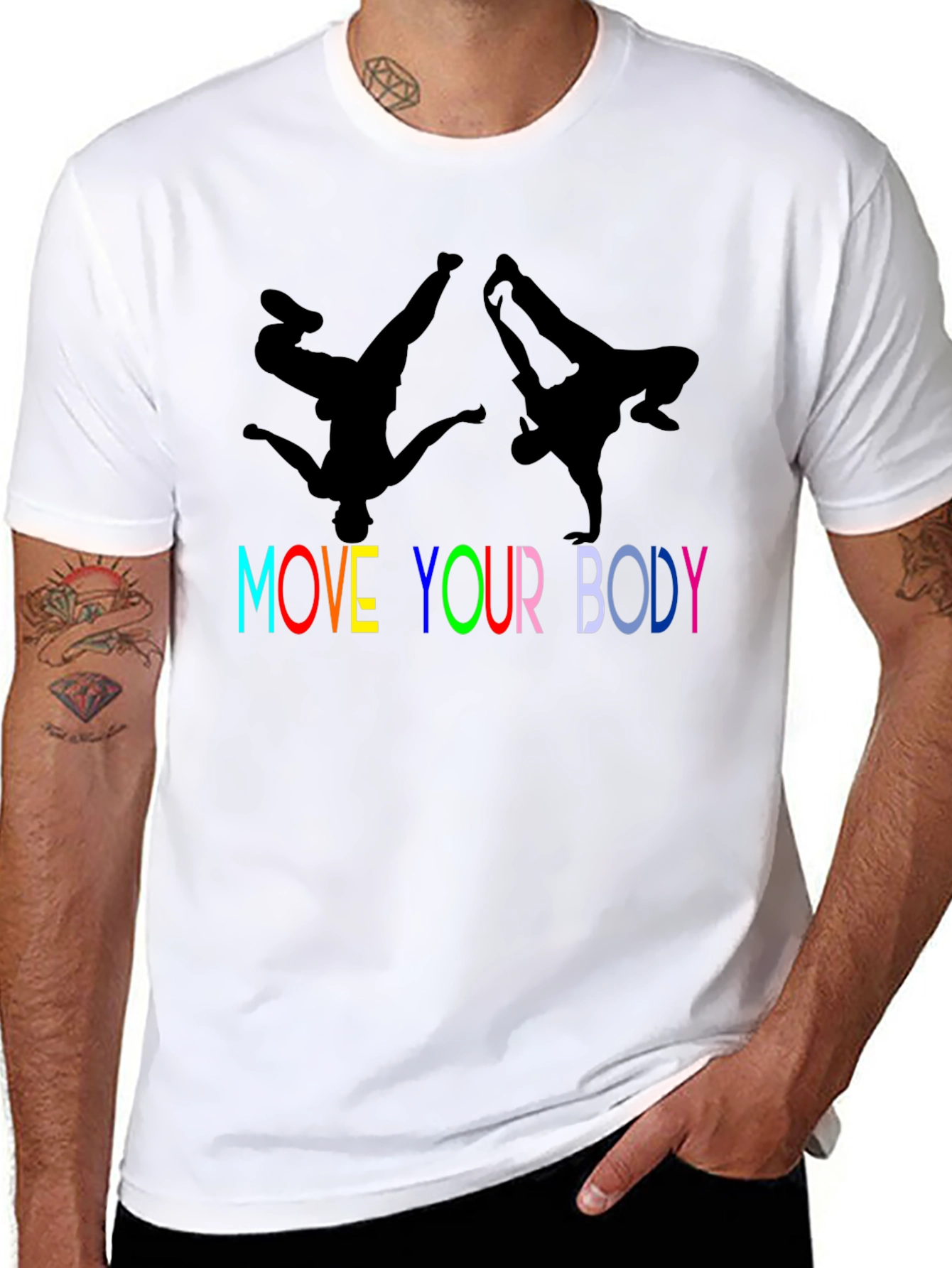 Move Your Body Graphic Tee - Black