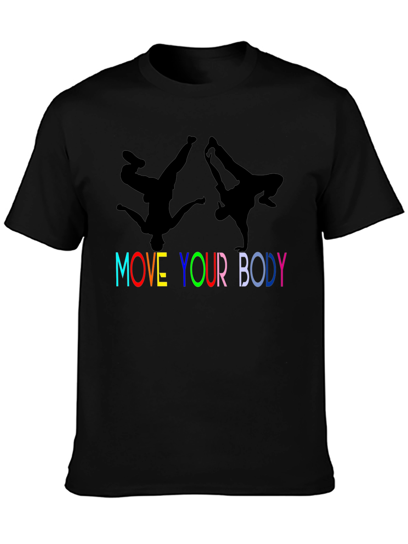 Move Your Body Graphic Tee - Black