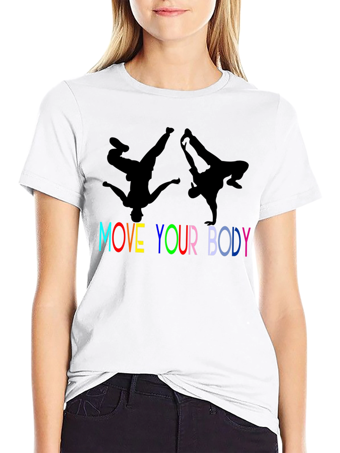 Move Your Body Graphic Tee - Black