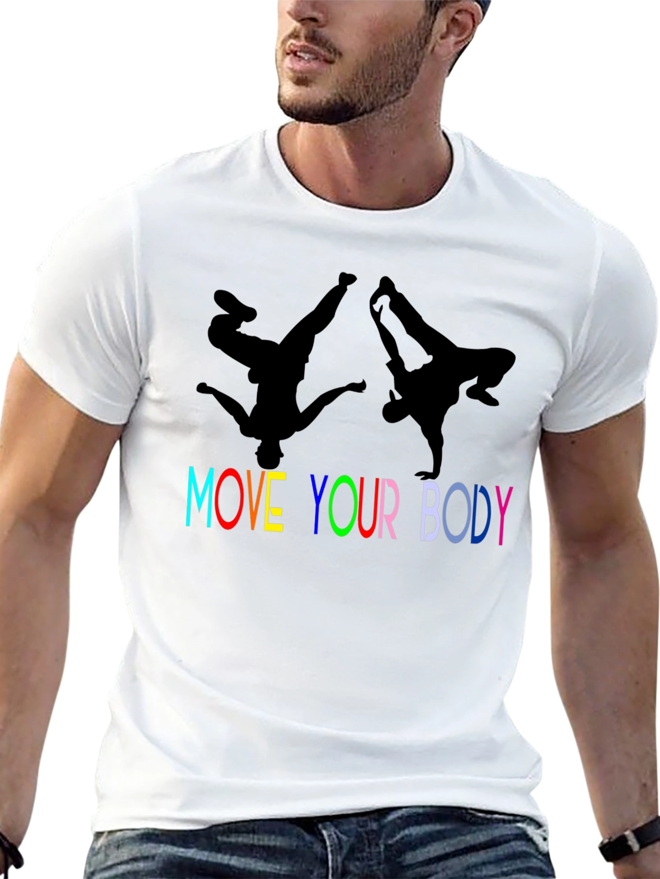 Move Your Body Graphic Tee - Black