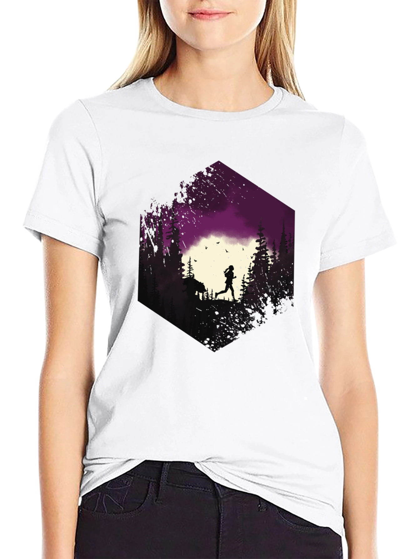 Nature Run Black Graphic Tee