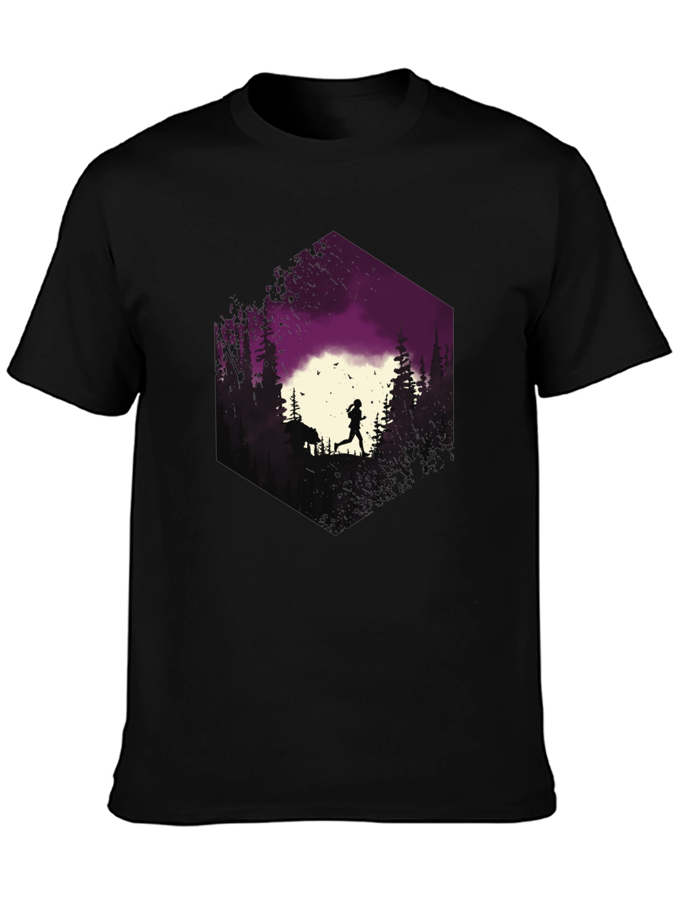 Nature Run Black Graphic Tee