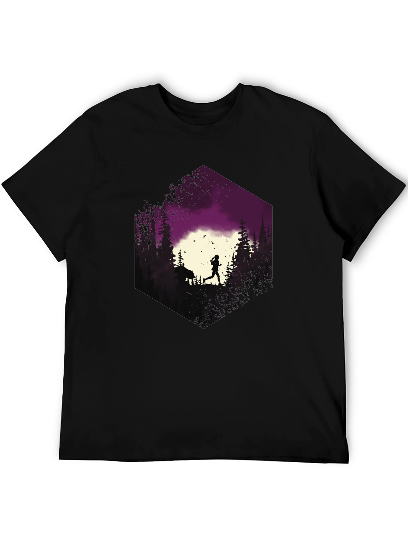 Nature Run Black Graphic Tee