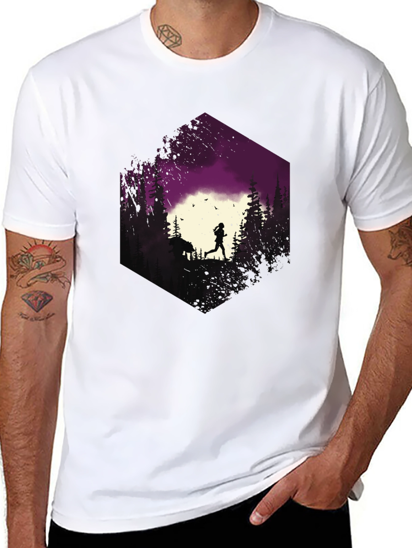 Nature Run Black Graphic Tee