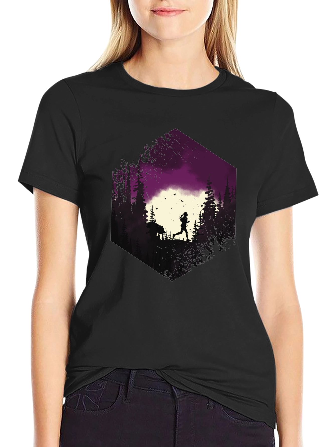 Nature Run Black Graphic Tee