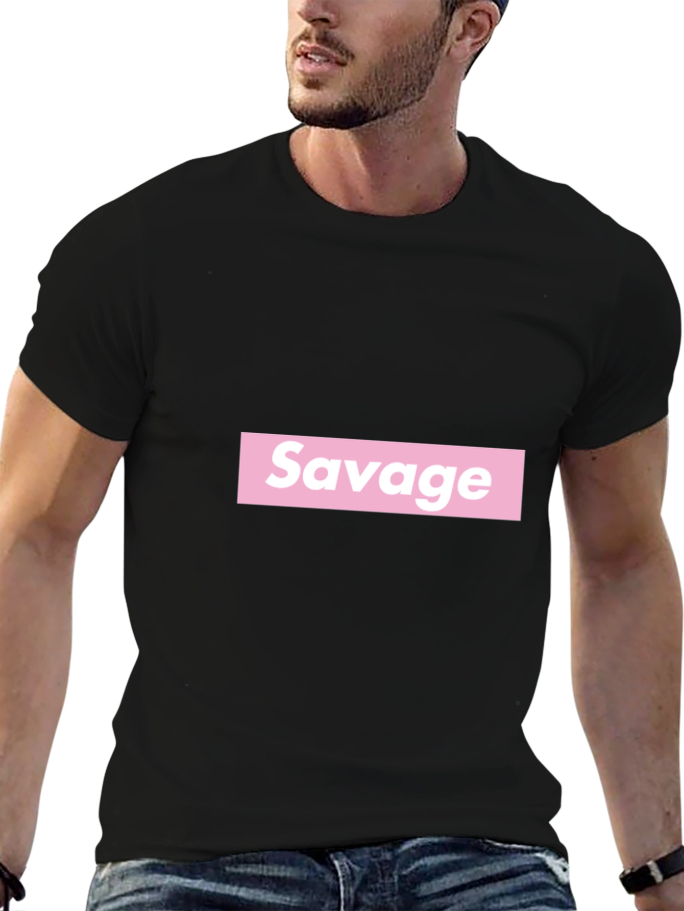 Savage Graphic Tee - Bold Statement Black T-Shirt