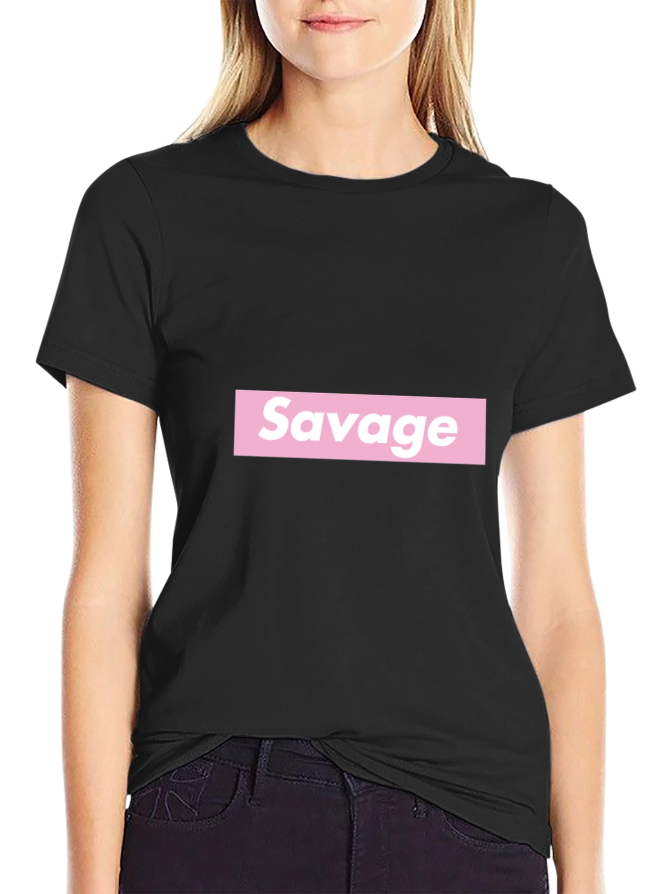 Savage Graphic Tee - Bold Statement Black T-Shirt