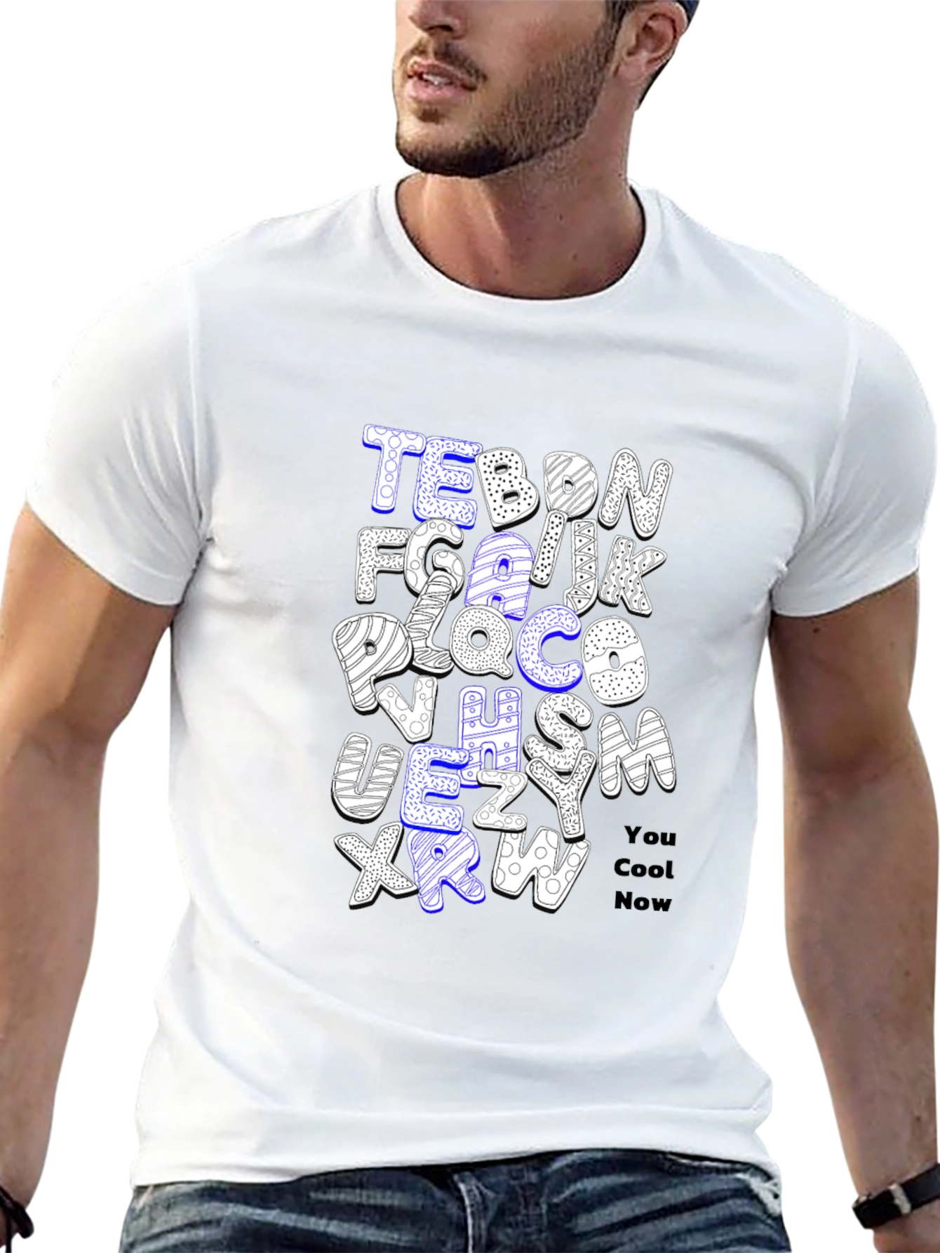 Alphabet Letter T-Shirt - You Cool Now