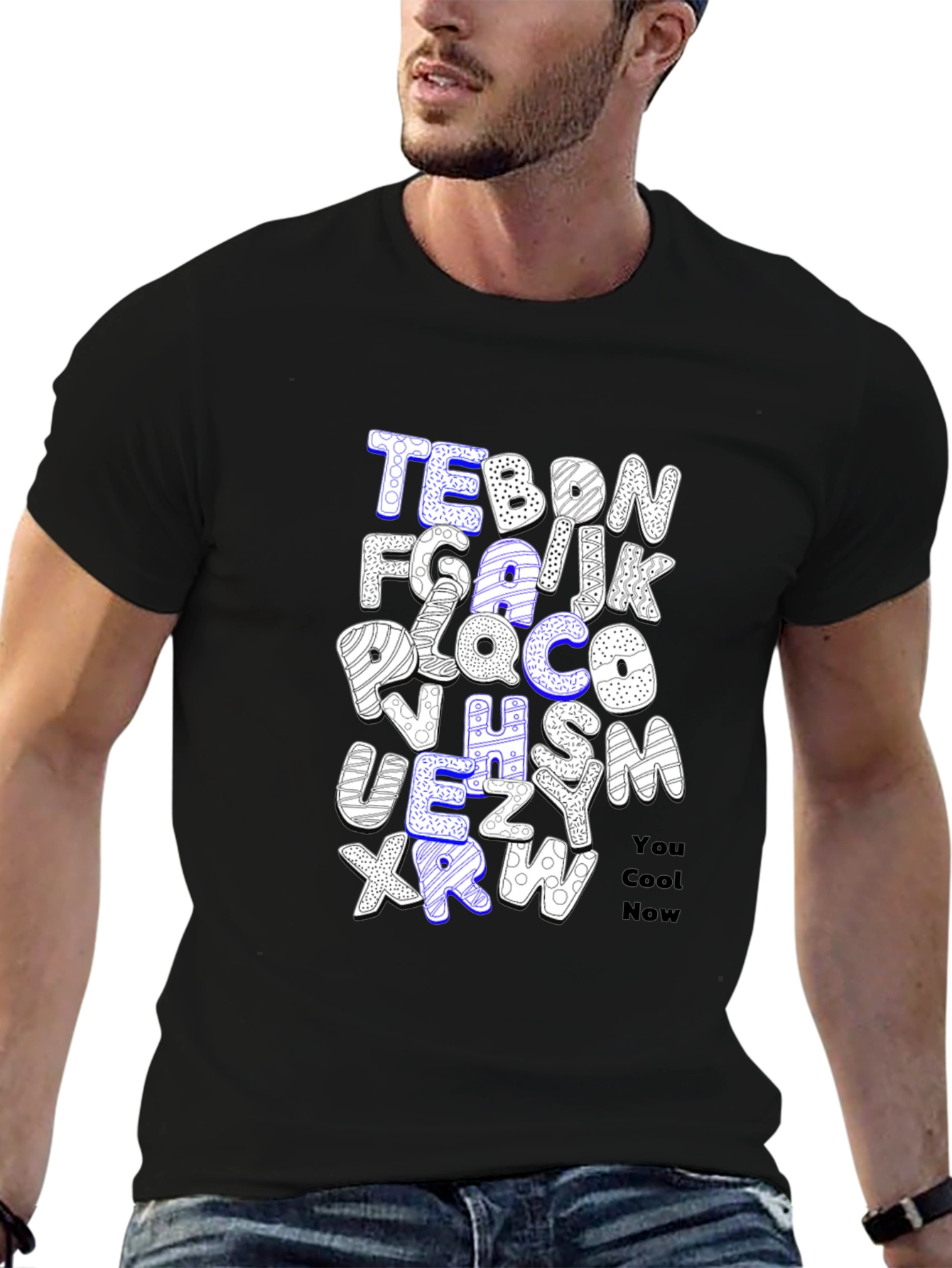 Alphabet Letter T-Shirt - You Cool Now