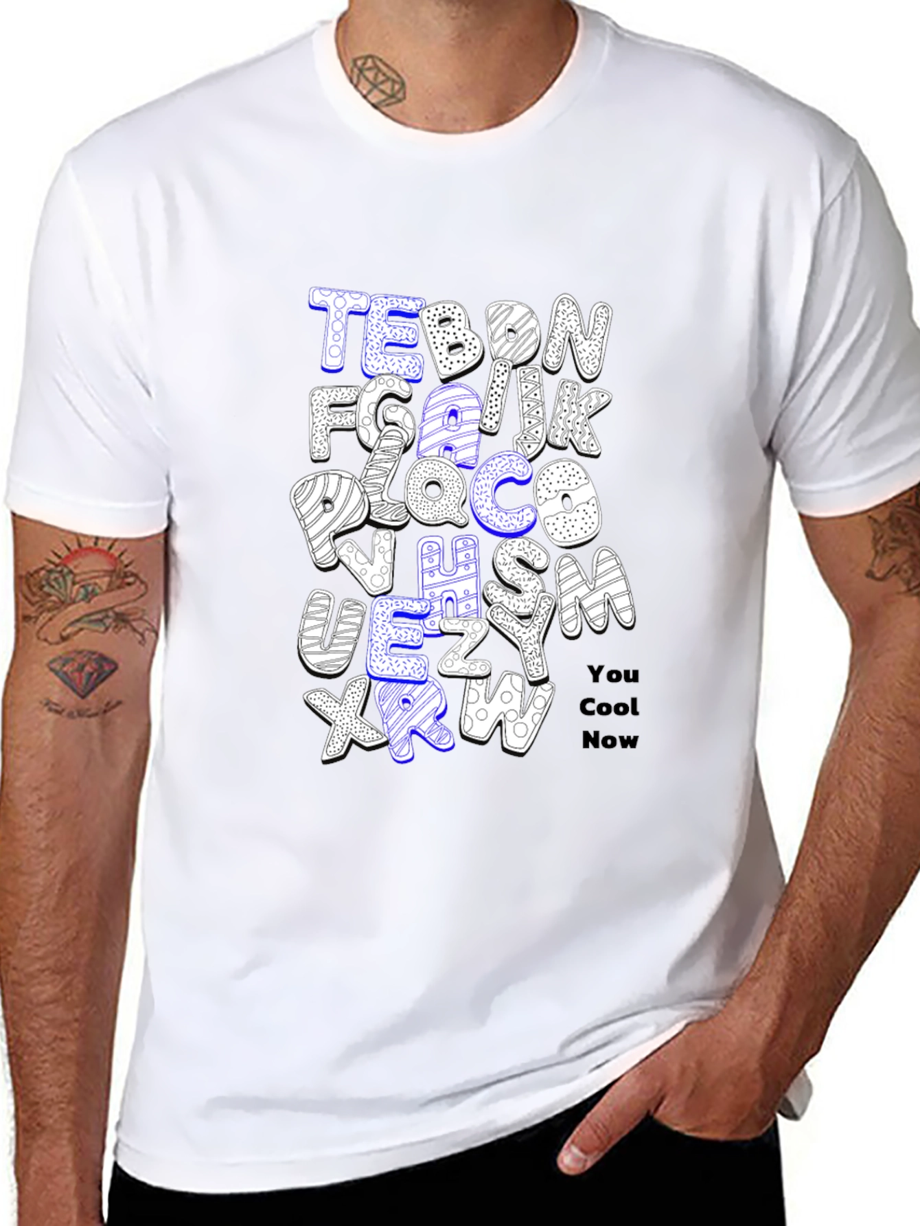 Alphabet Letter T-Shirt - You Cool Now
