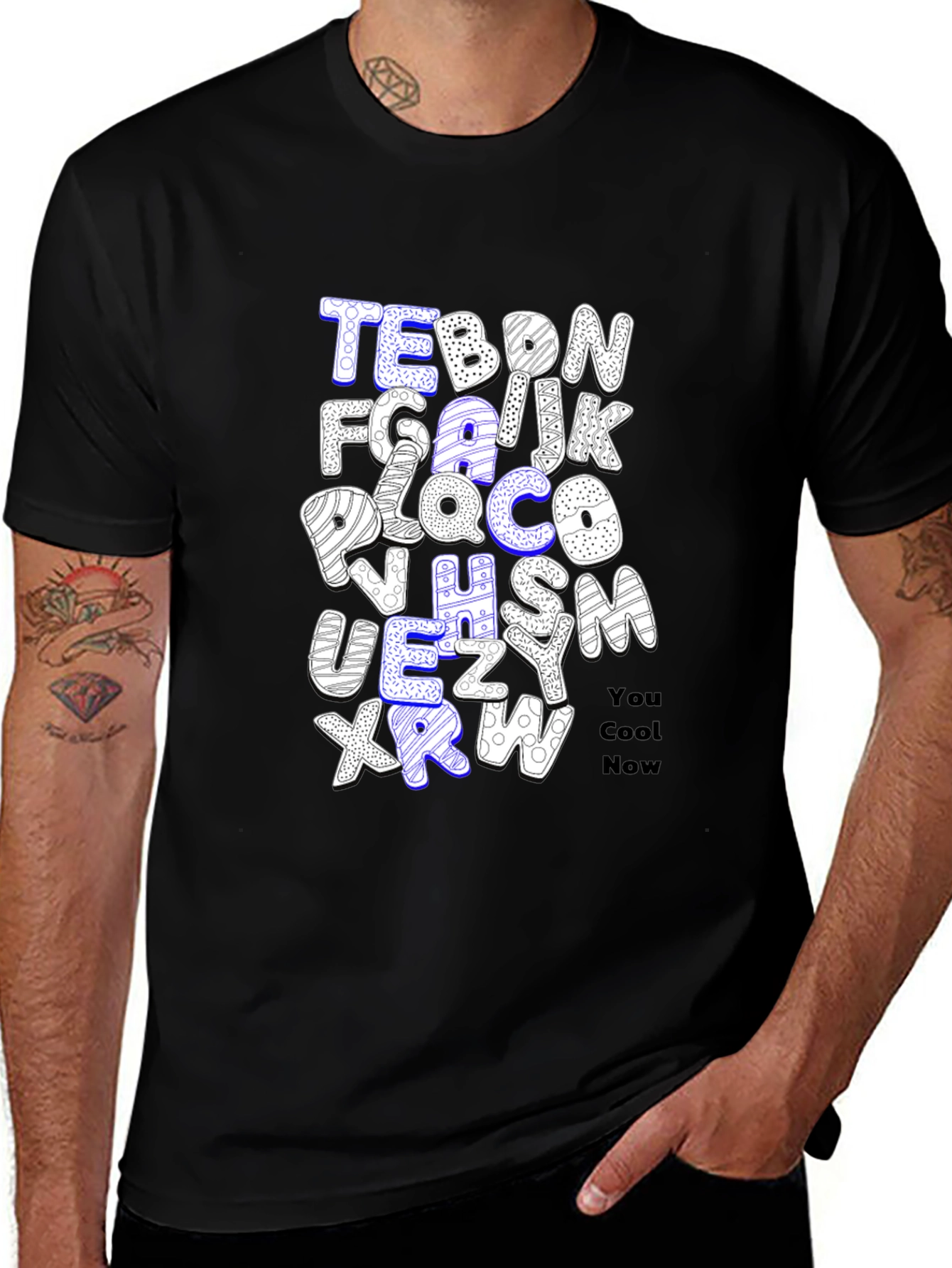 Alphabet Letter T-Shirt - You Cool Now