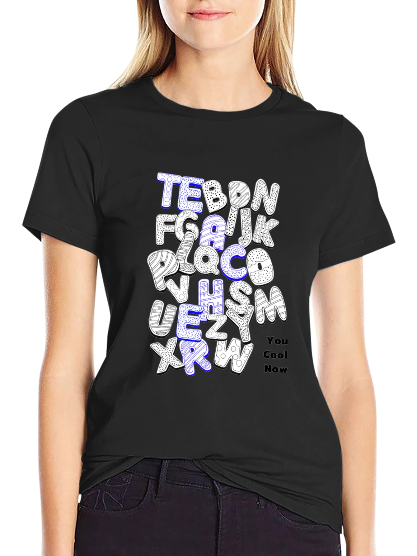 Alphabet Letter T-Shirt - You Cool Now