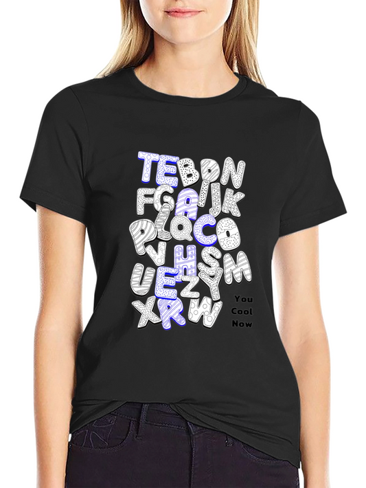 Alphabet Letter T-Shirt - You Cool Now