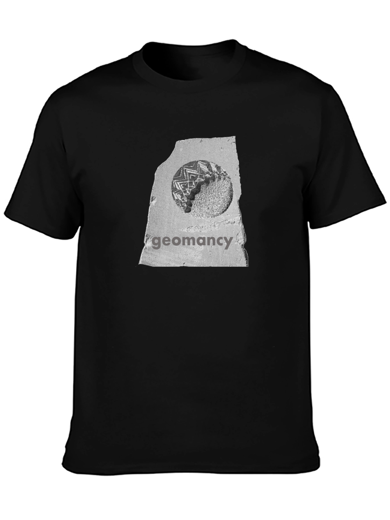Geomancy Graphic Print Black T-Shirt