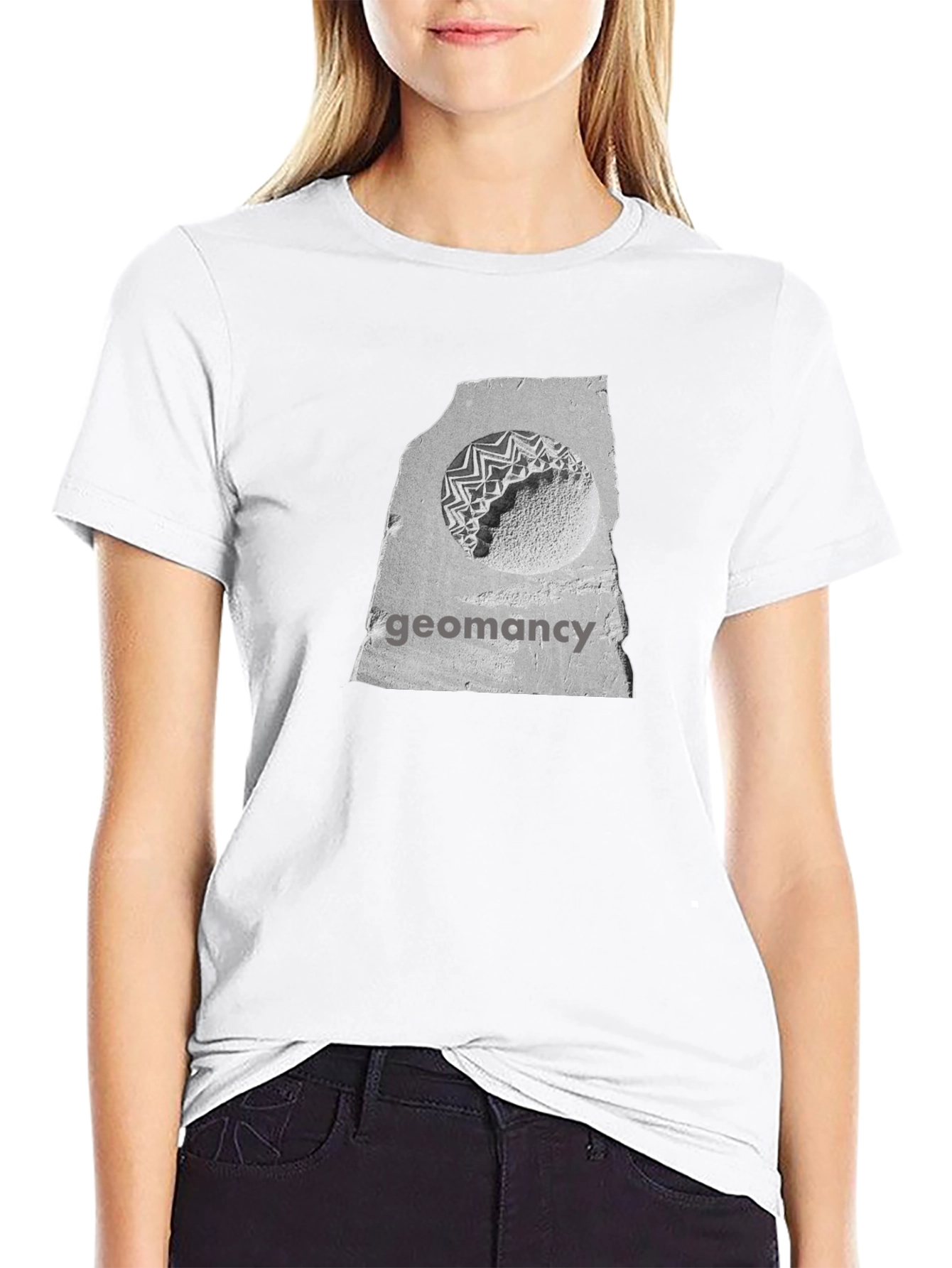Geomancy Graphic Print Black T-Shirt