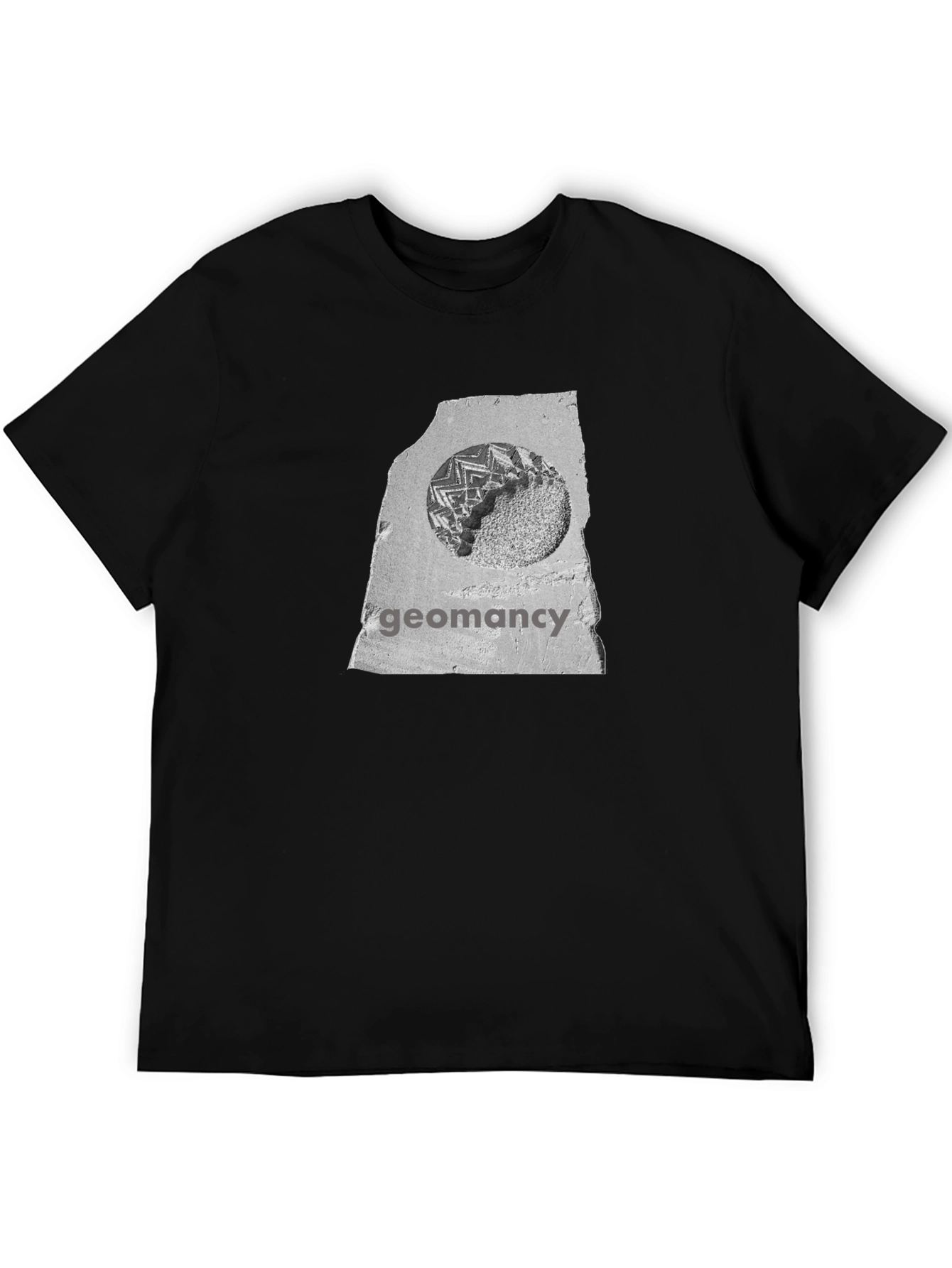 Geomancy Graphic Print Black T-Shirt
