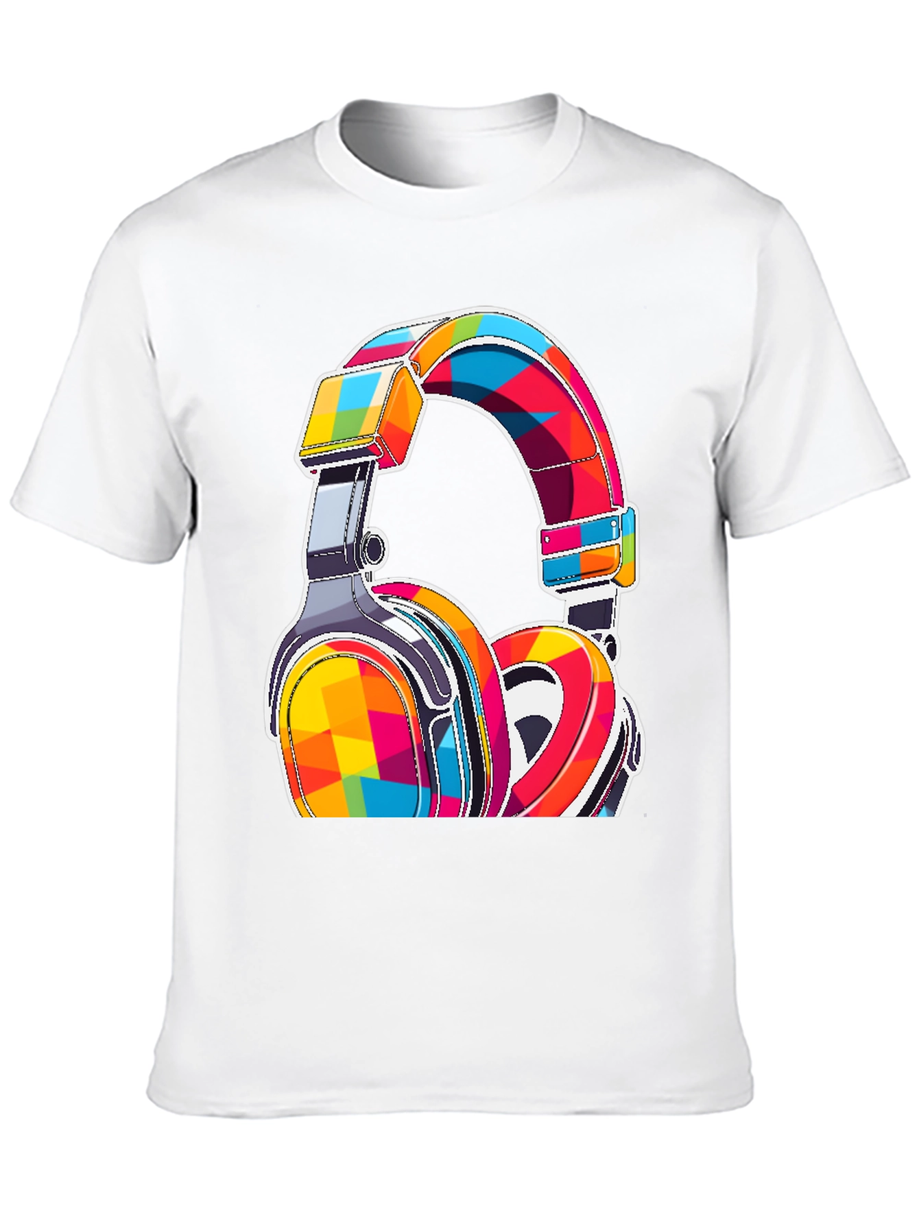 Colorful Graphic Headphones T-Shirt