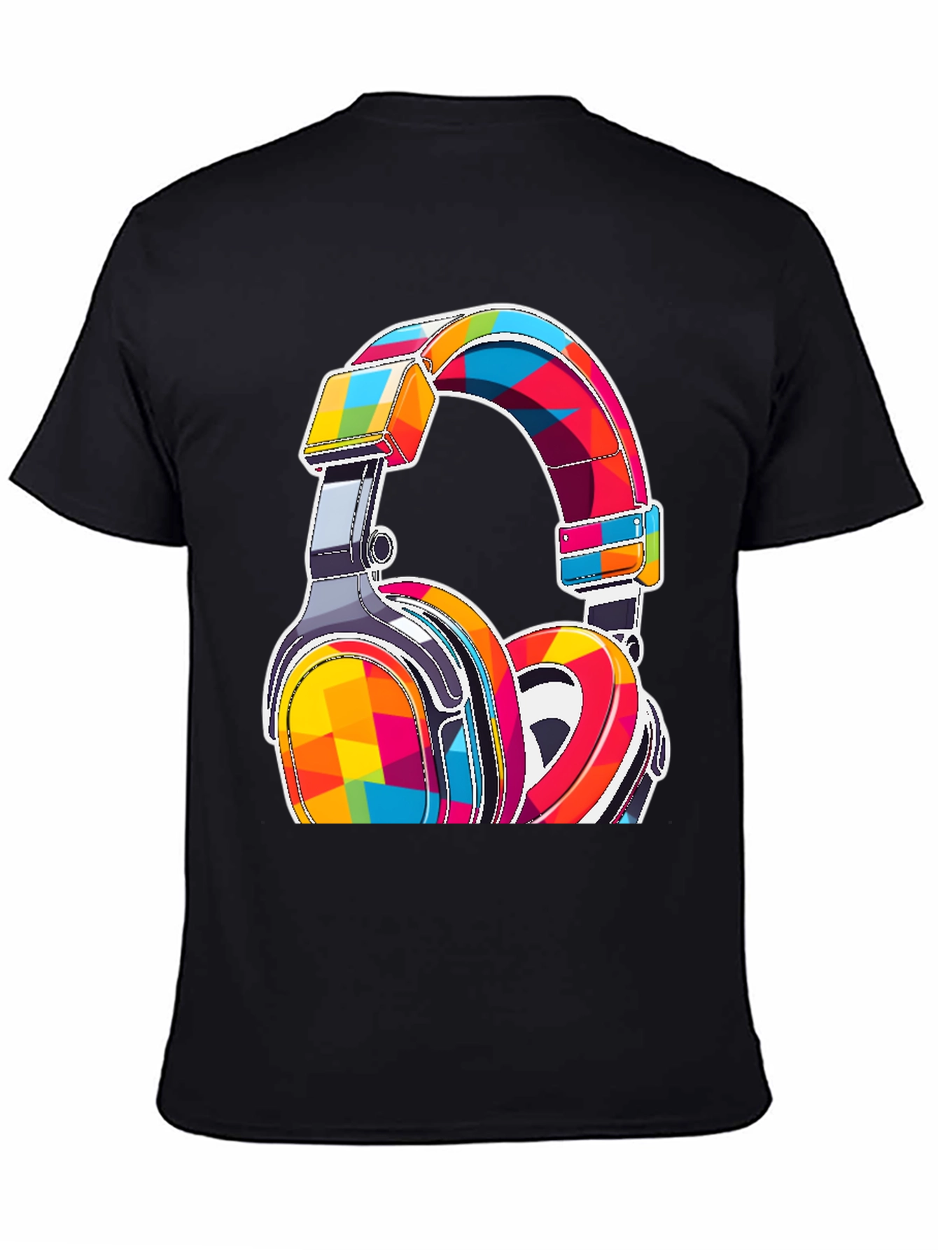 Colorful Graphic Headphones T-Shirt