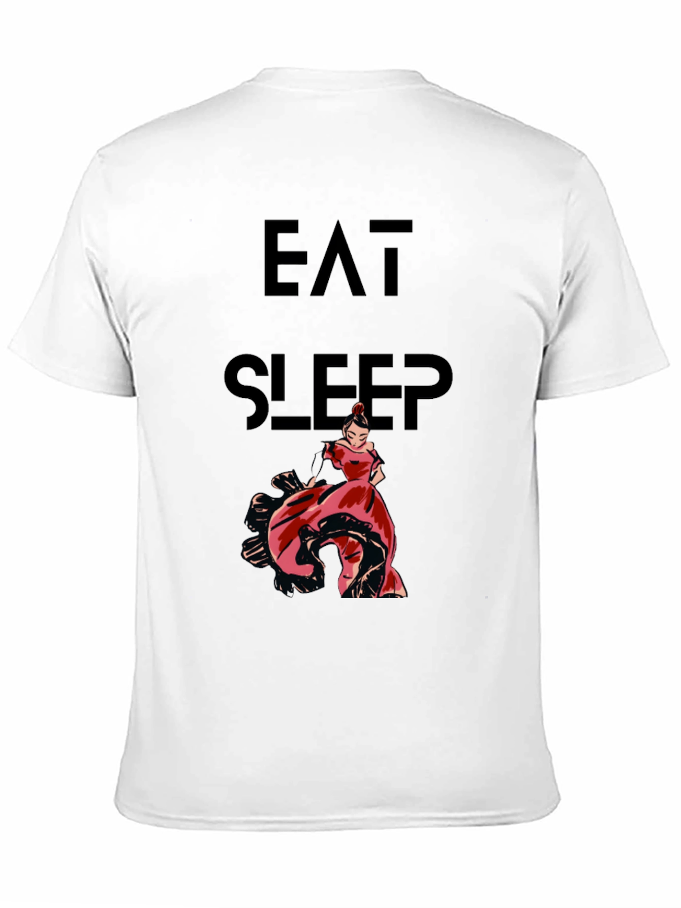 Eat Sleep Flamenco Dance T-Shirt - Black Cotton