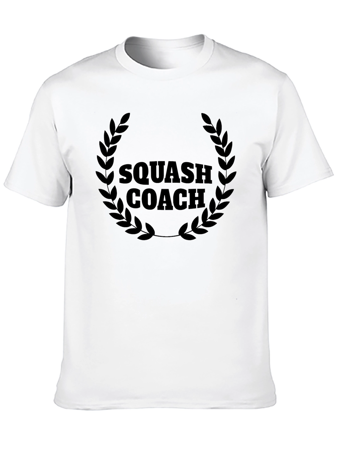 Squash Coach Graphic Tee - Black Cotton T-Shirt