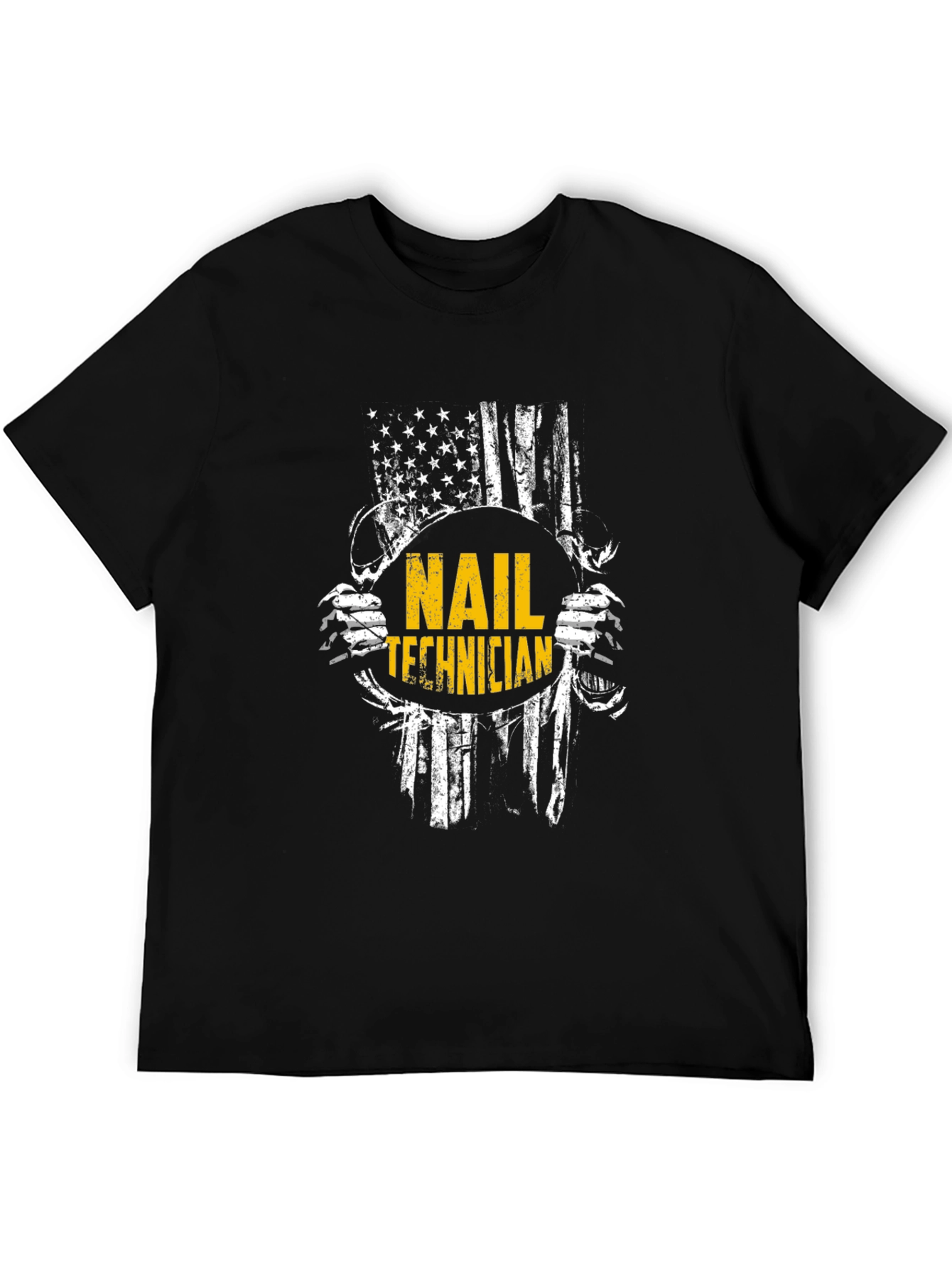 Nail Technician American Flag Graphic T-Shirt