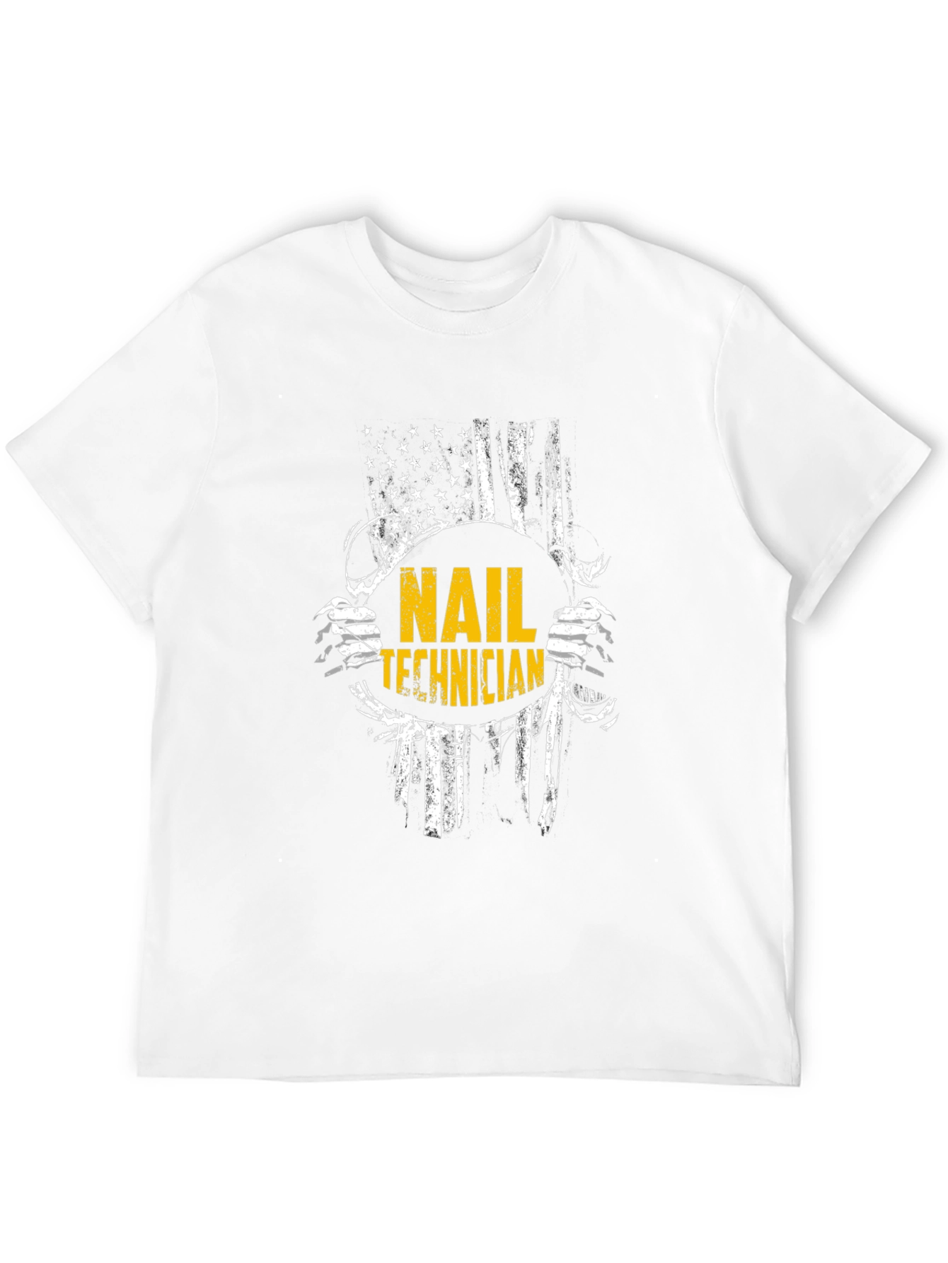 Nail Technician American Flag Graphic T-Shirt