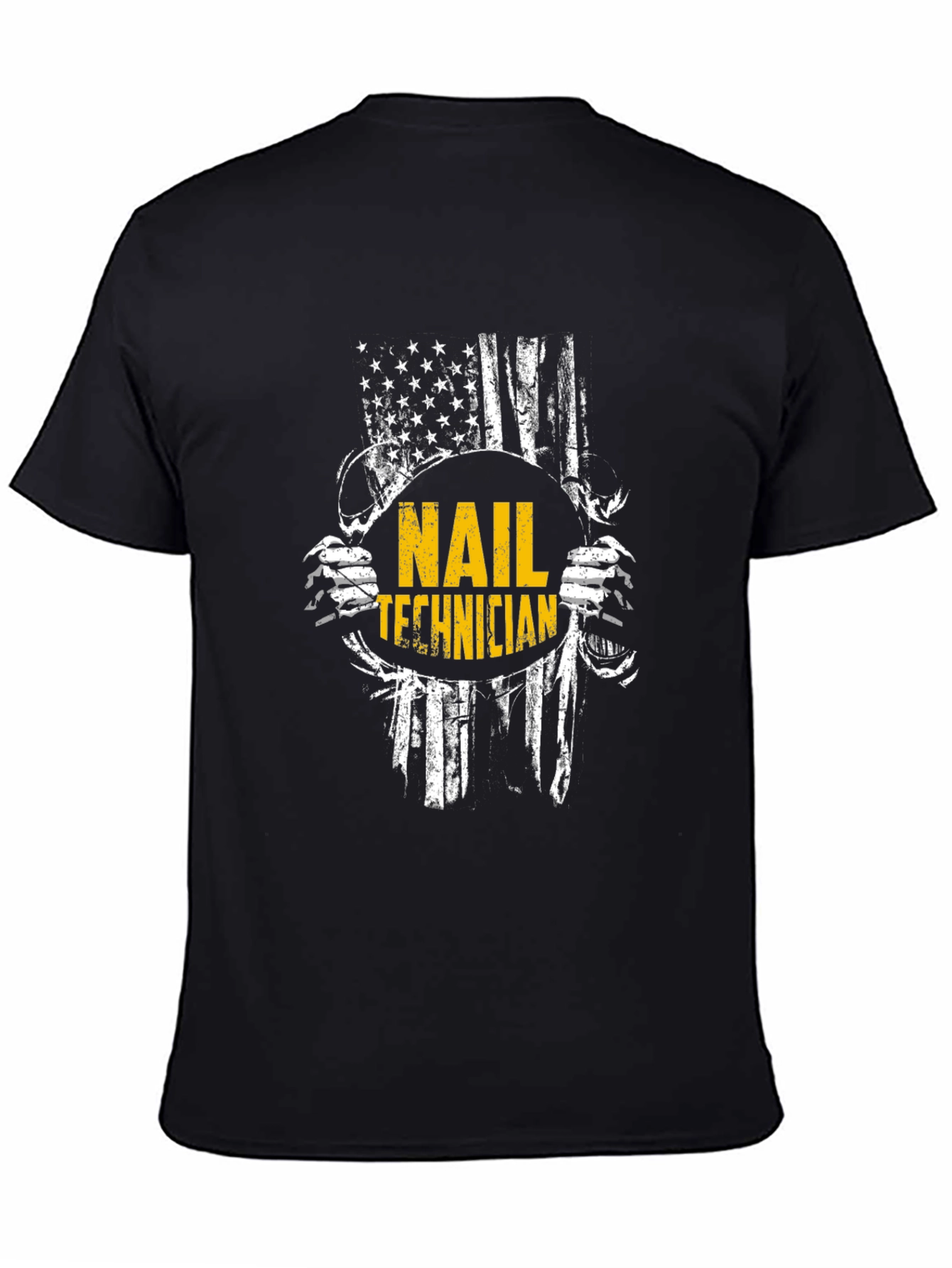 Nail Technician American Flag Graphic T-Shirt