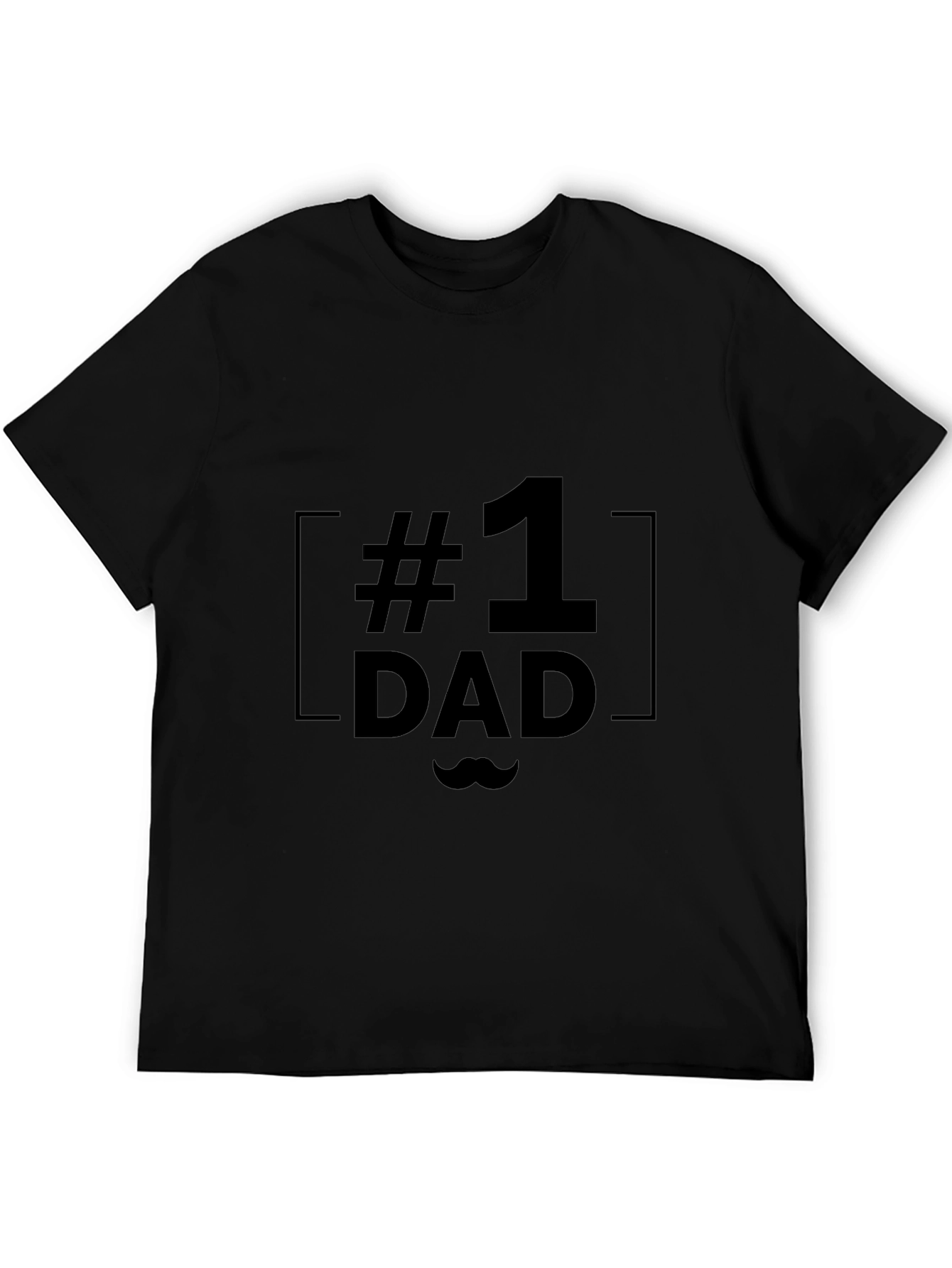 #1 Dad Black T-Shirt - Fathers Day Gift