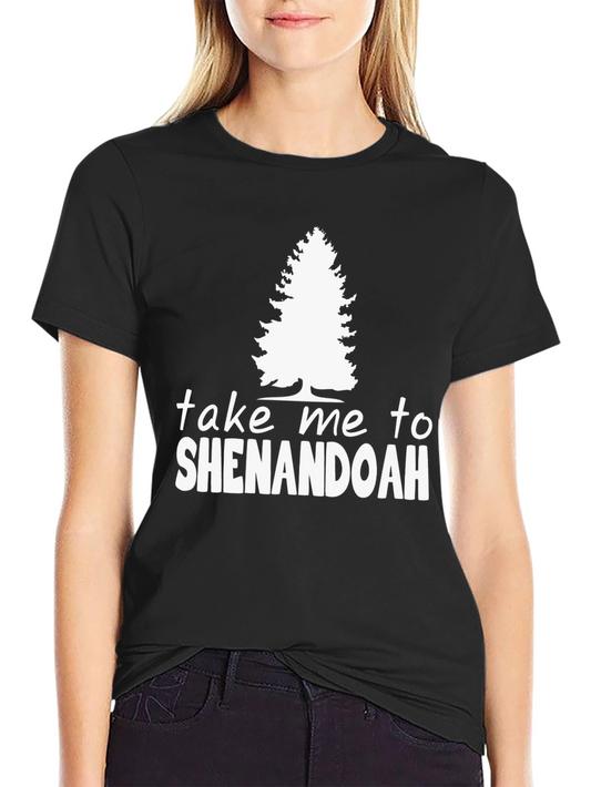 Take Me to Shenandoah Graphic Tee - Black Cotton Blend