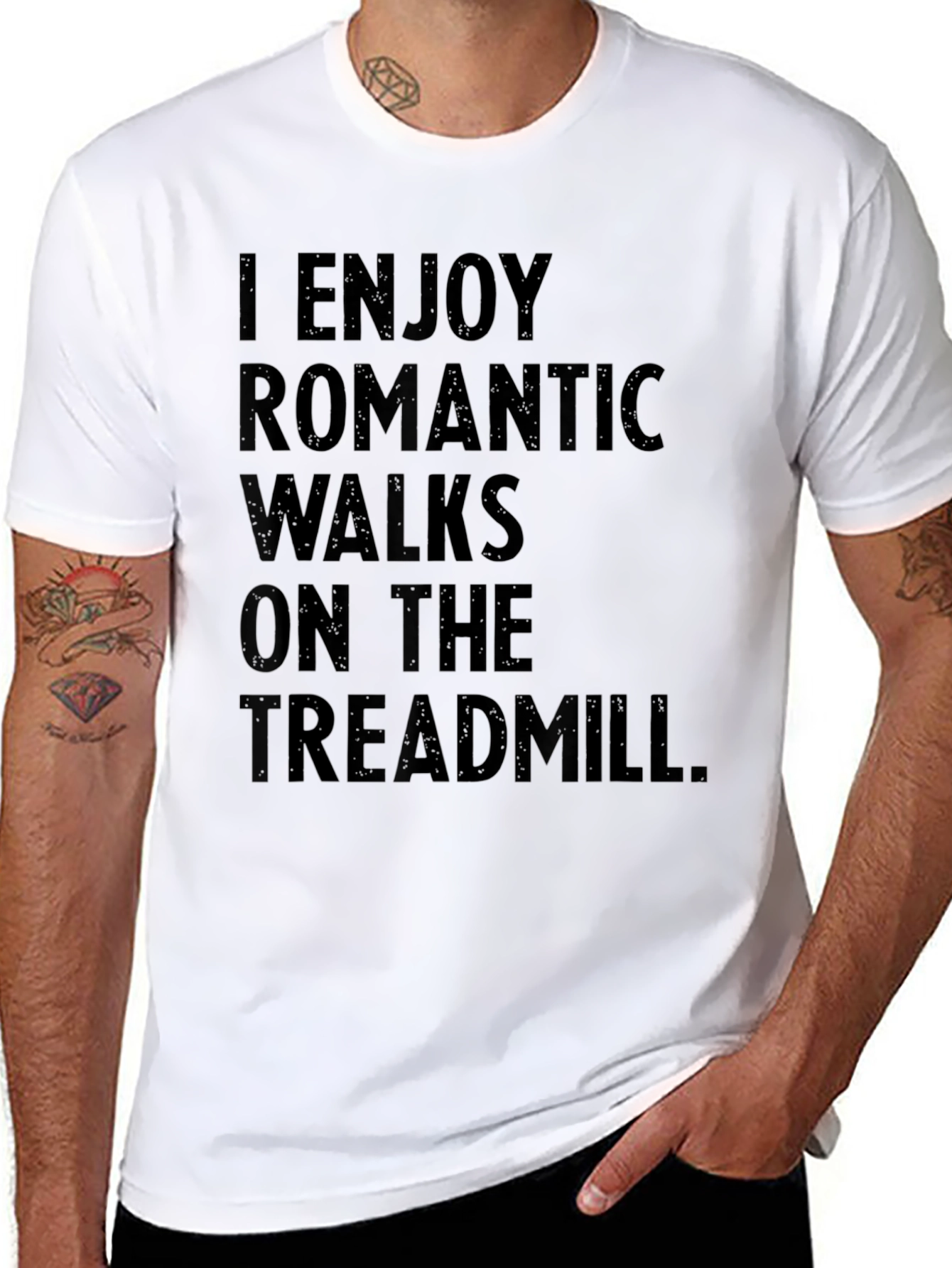 Funny Treadmill Workout Graphic T-Shirt