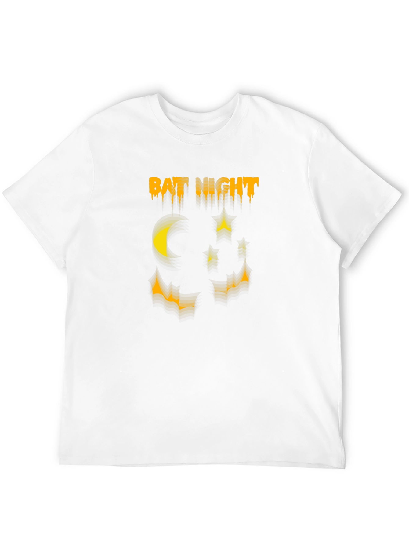 Bat Night Graphic Tee - Halloween Shirt