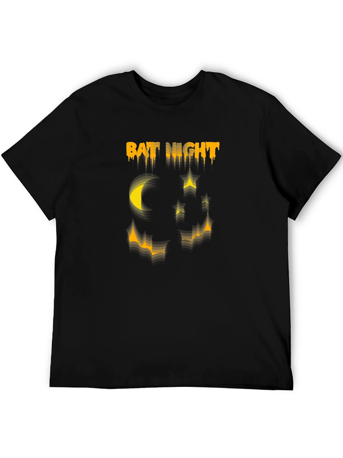 Bat Night Graphic Tee - Halloween Shirt