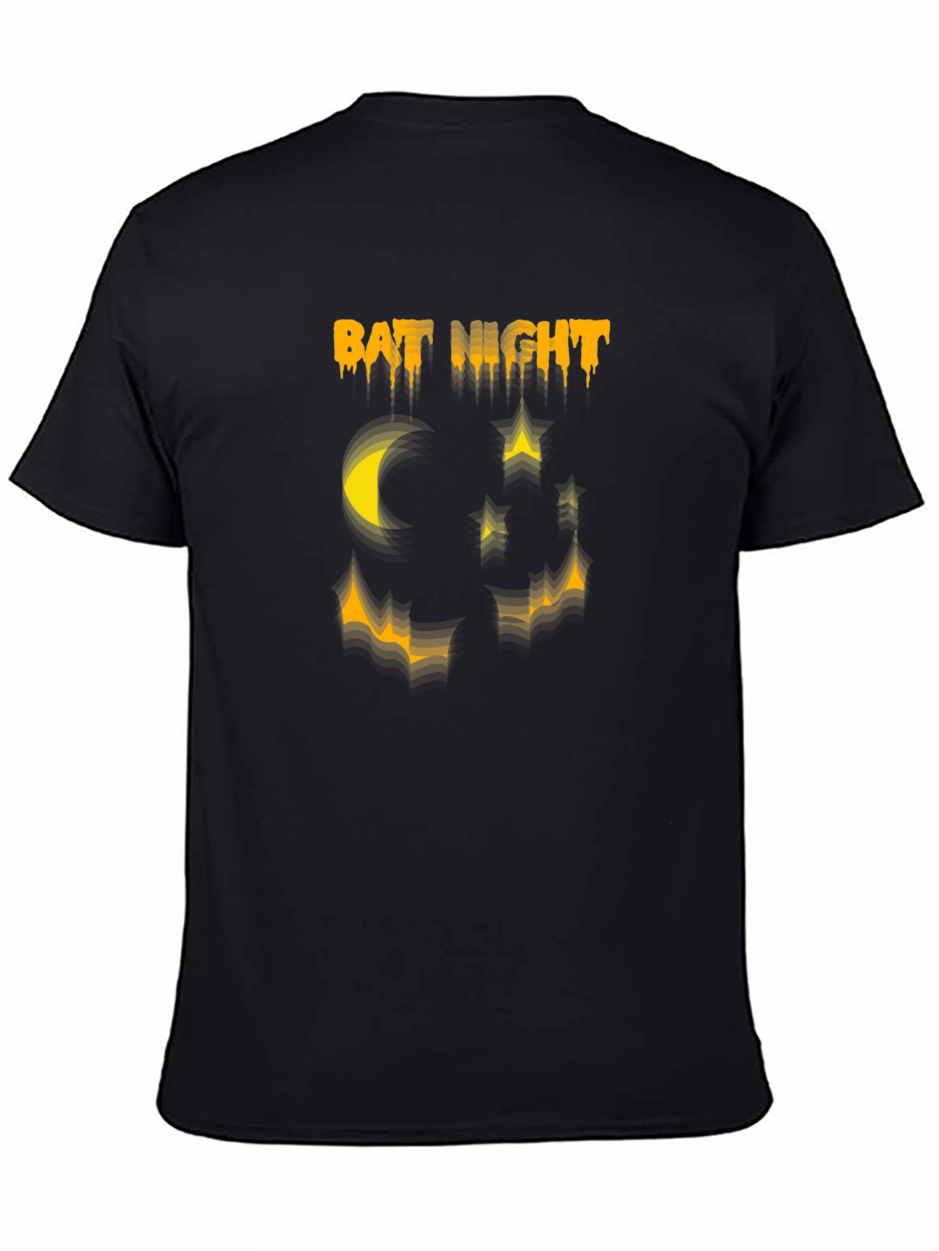 Bat Night Graphic Tee - Halloween Shirt