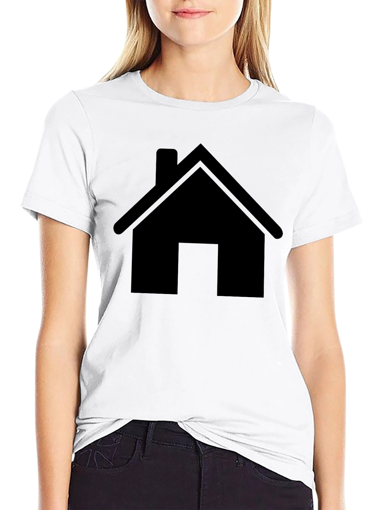 Home Icon Black T-Shirt - Simple Graphic Tee
