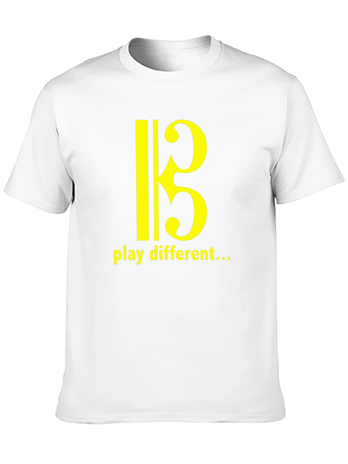 Play Different Music T-Shirt - Bass Clef Design