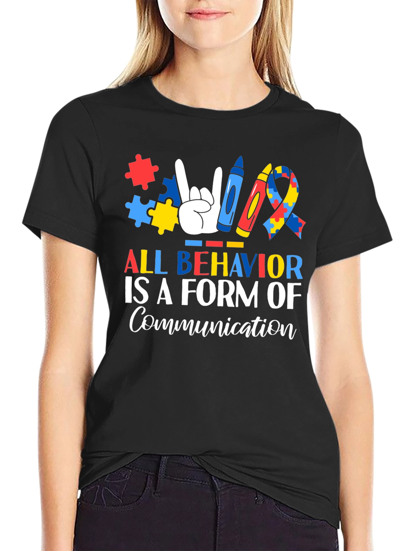 Autism Awareness T-Shirt: All Behavior is Communication