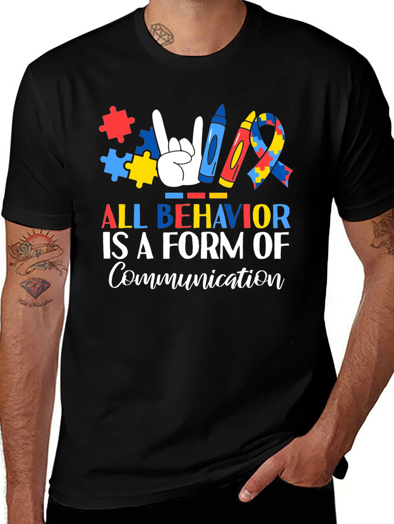 Autism Awareness T-Shirt: All Behavior is Communication