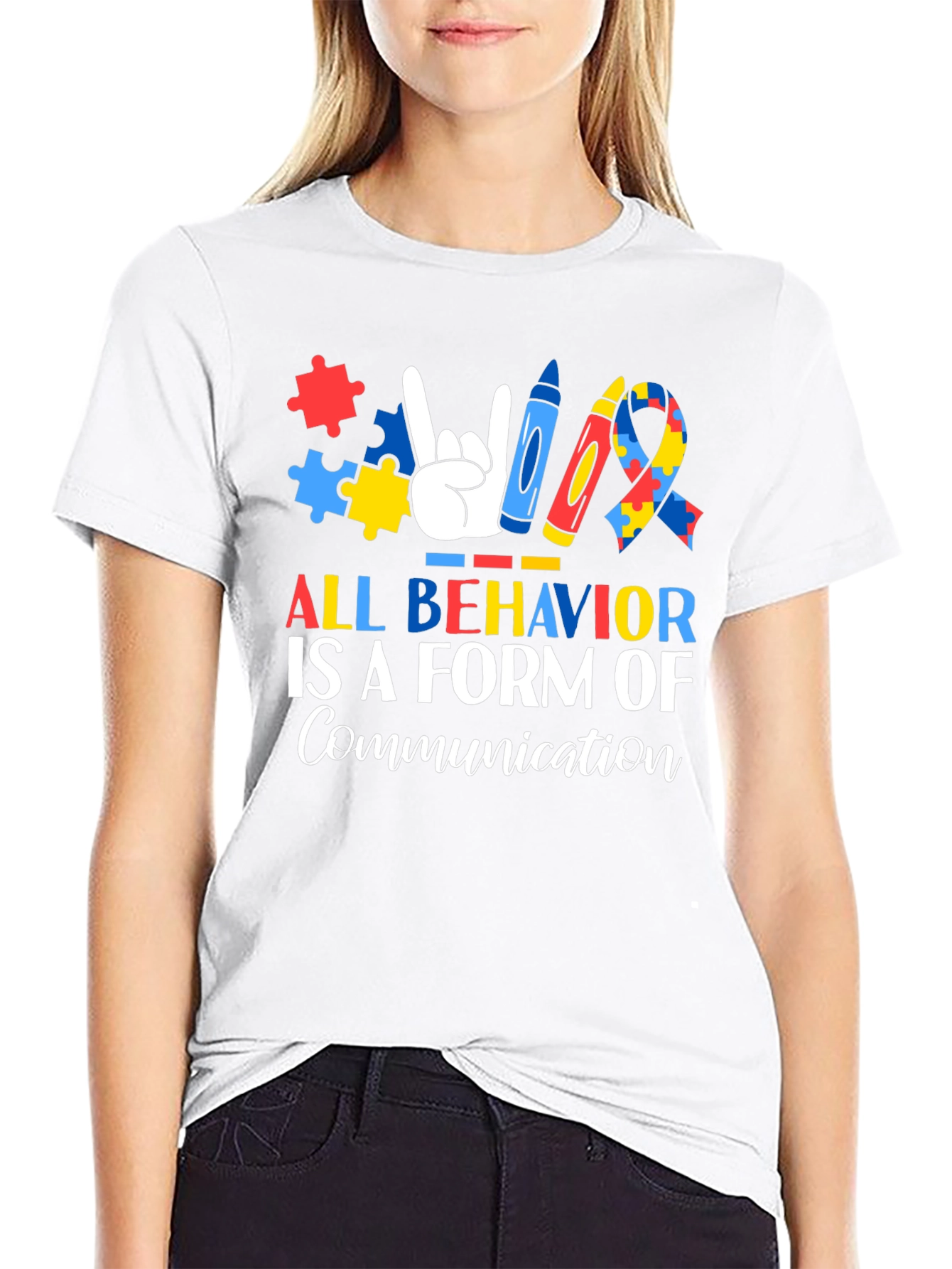 Autism Awareness T-Shirt: All Behavior is Communication