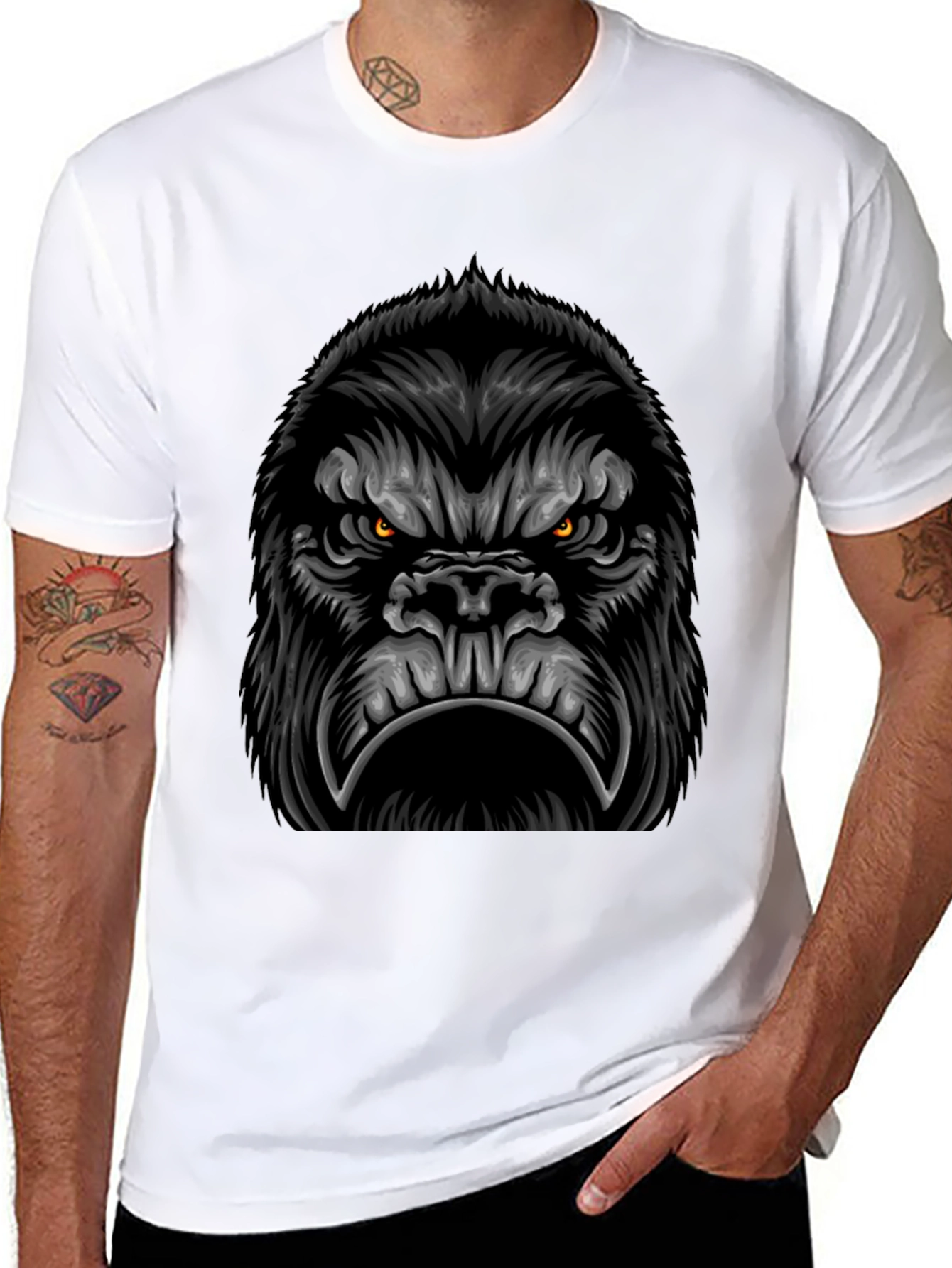 Angry Gorilla Graphic Tee - Fierce and Bold