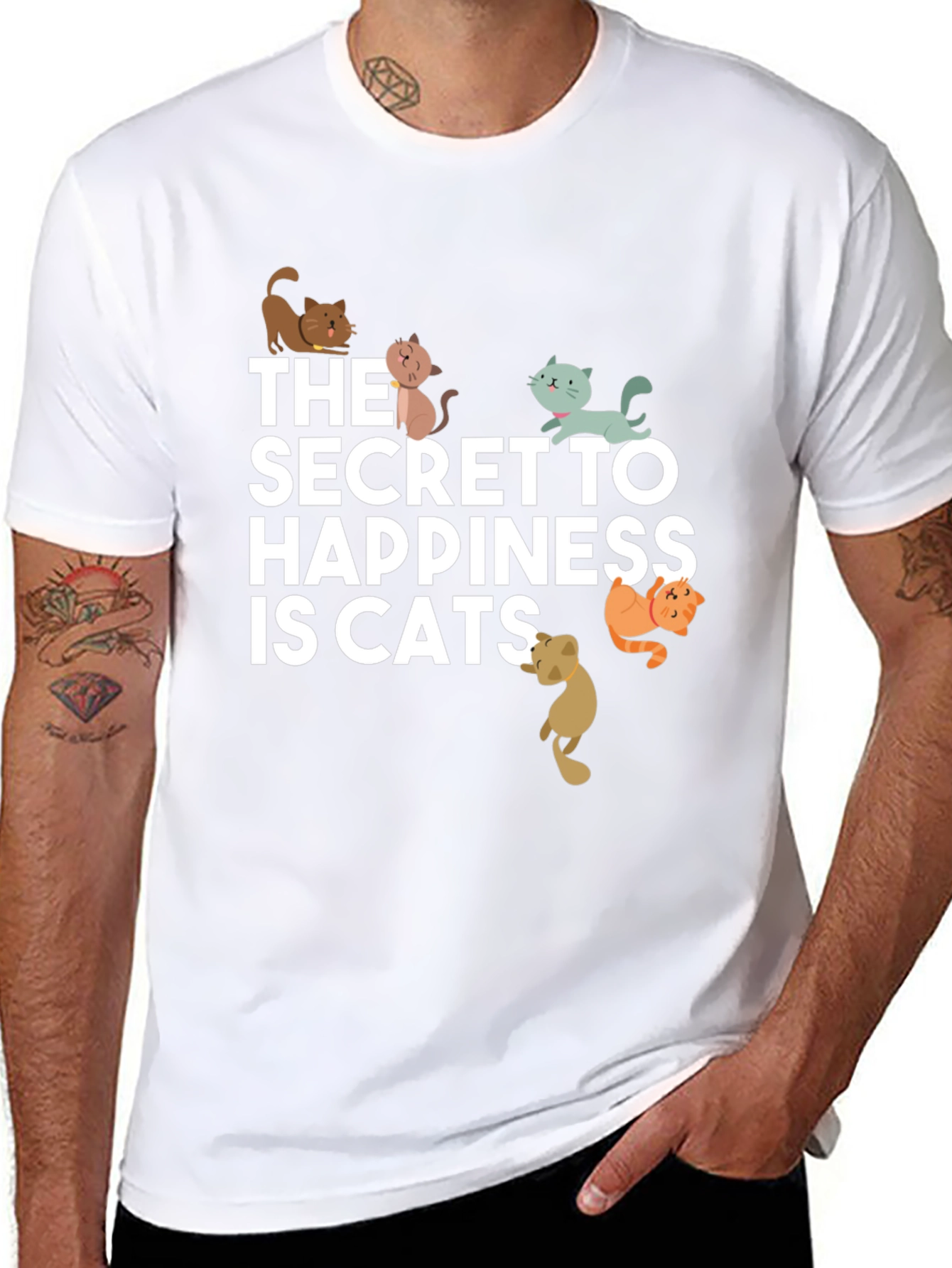 Secret to Happiness is Cats T-Shirt
