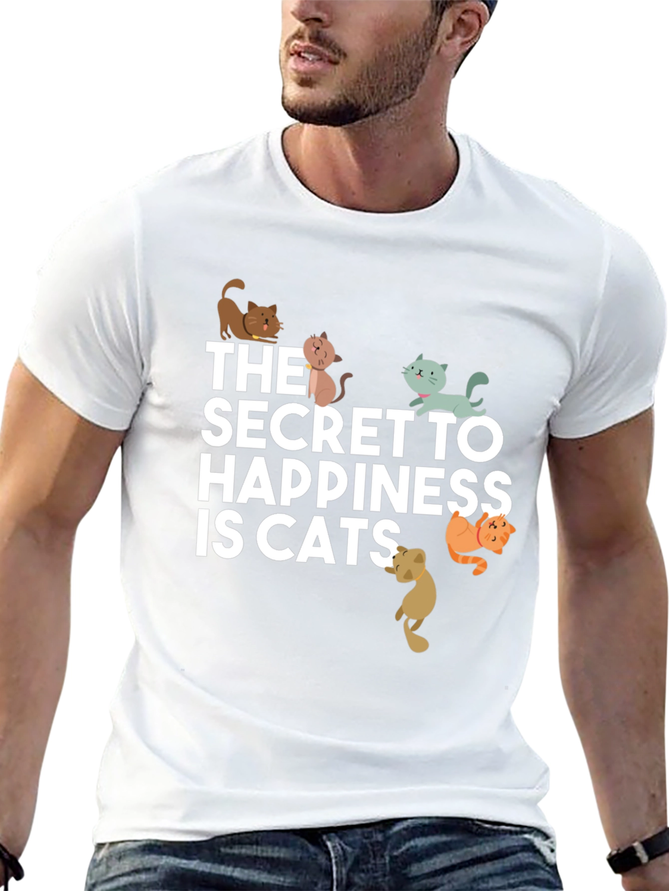Secret to Happiness is Cats T-Shirt