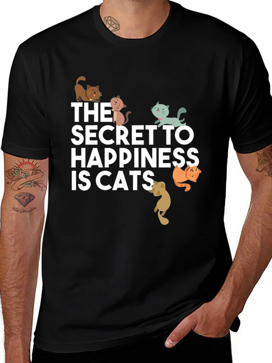 Secret to Happiness is Cats T-Shirt