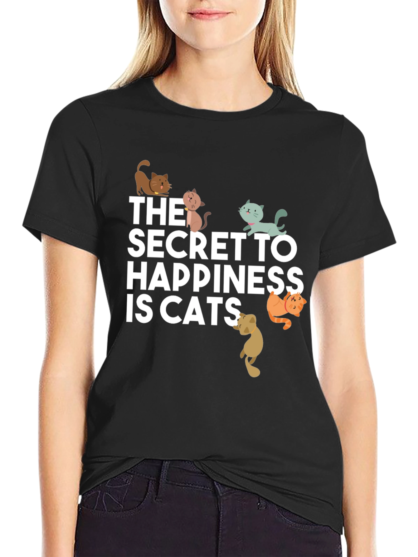 Secret to Happiness is Cats T-Shirt