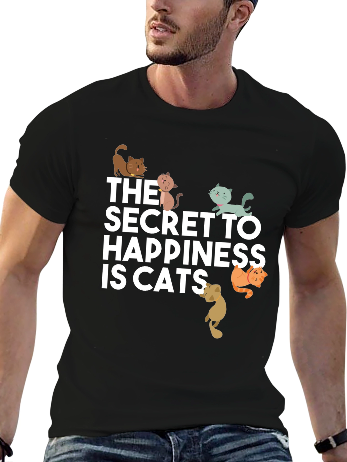 Secret to Happiness is Cats T-Shirt