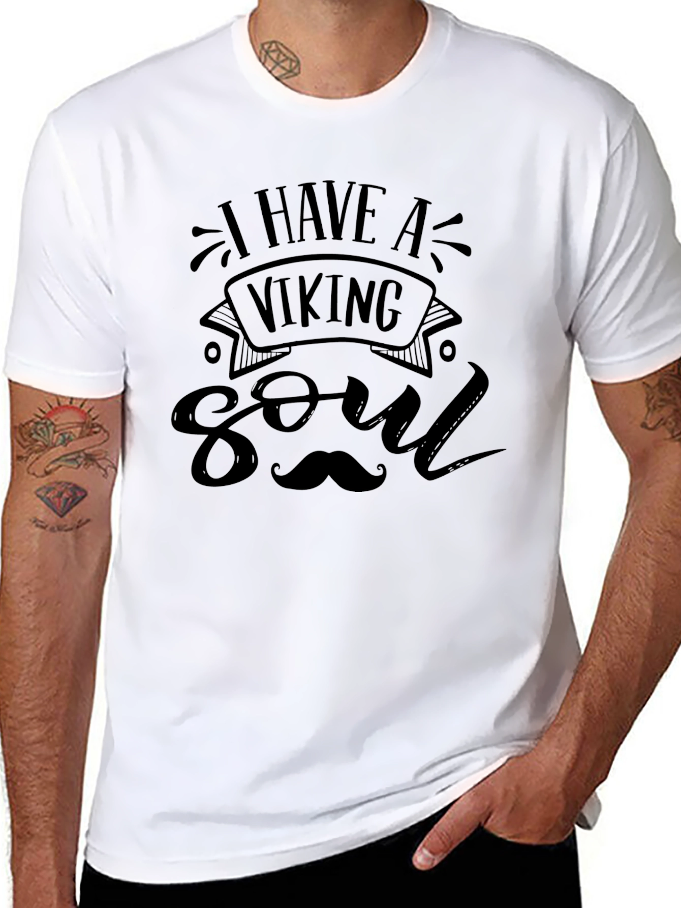 Viking Soul Graphic T-Shirt - Black